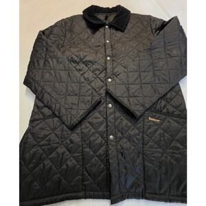 Barbour Men's Black Quilted Size Large Barn Jacket